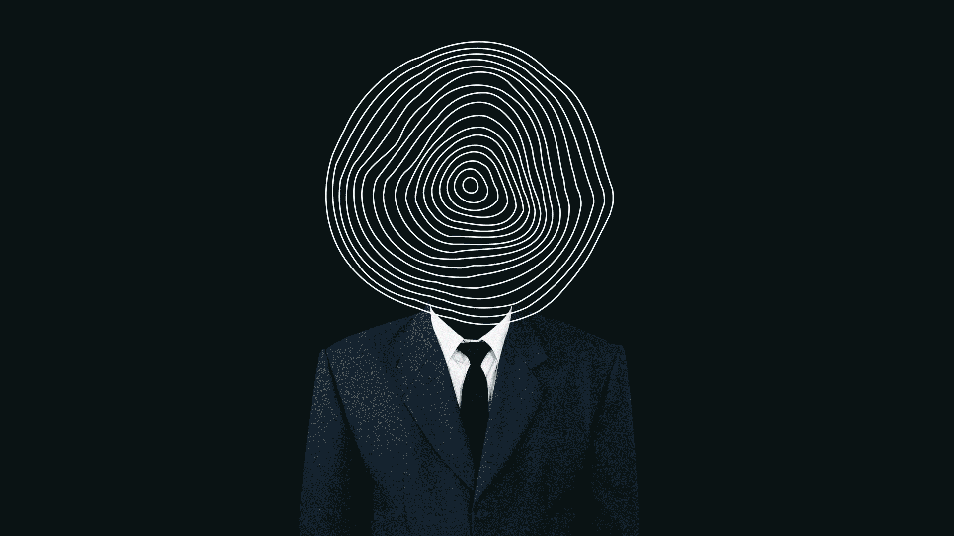 Man Spiral Face Animation